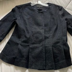 Banana Republic Black Denim Short Jacket